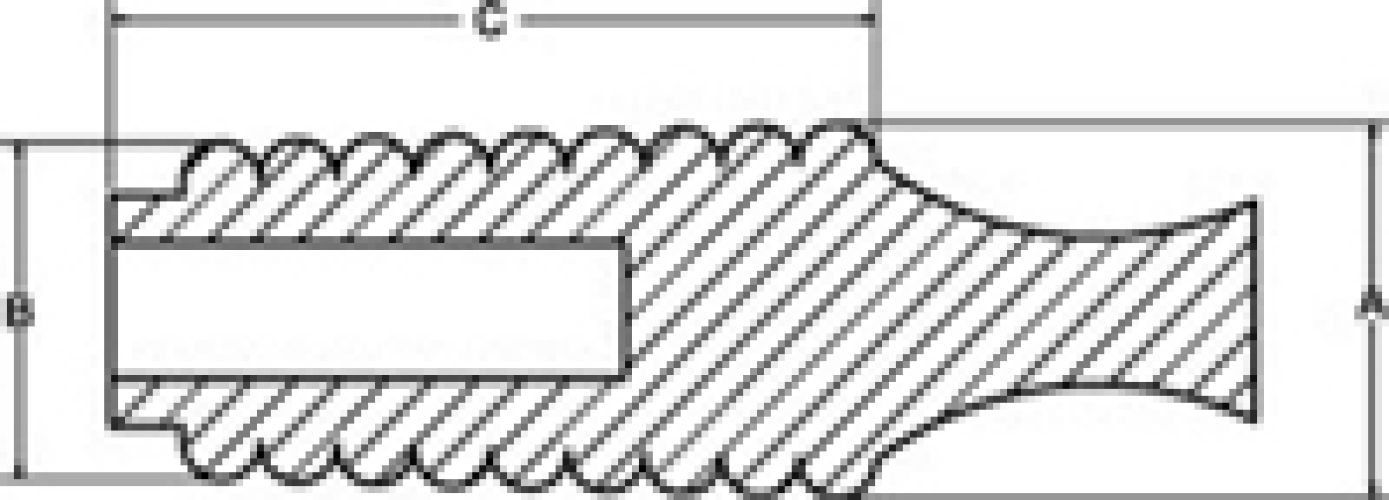 Line Diagram - Nitrile Flangeless Plugs