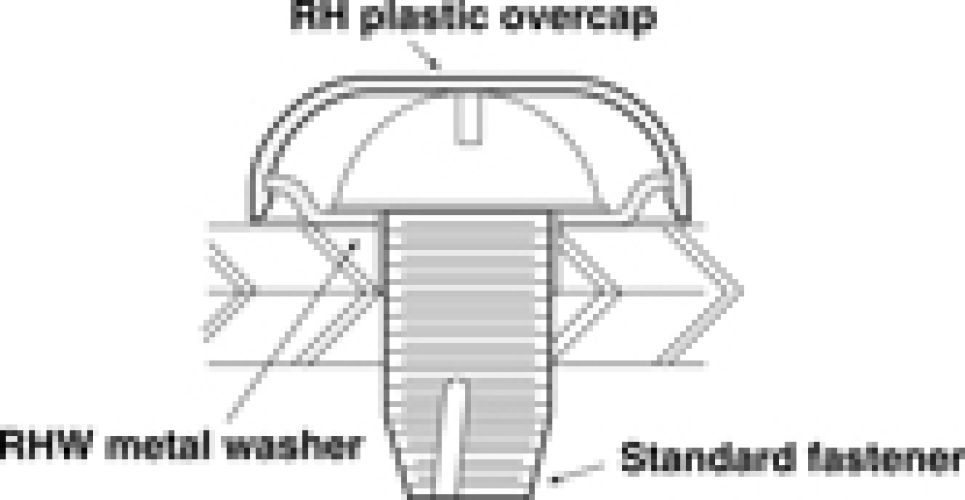 Line Diagram - Flanged Steel Washers for RH Series Finishing Caps