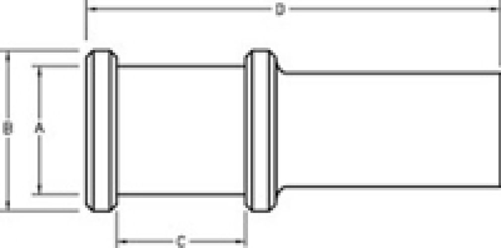 Line Diagram - Silicone Dual Flanged Pull Plugs