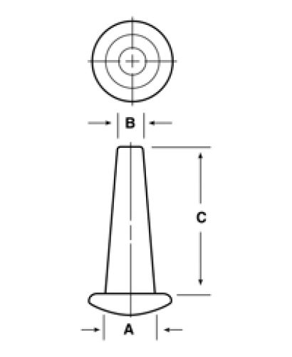 Line Diagram - Tapered Vinyl Plugs