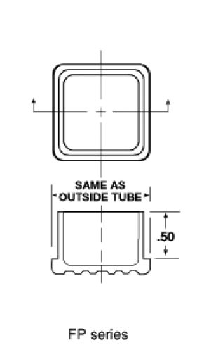 Line Diagram - Finishing Plugs for Square Tubing