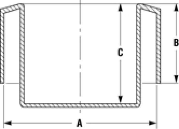 Line Diagram - Recessed Caps for Pipe Ends