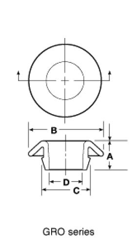 Line Diagram - Grommets for Holes in Sheet Metal