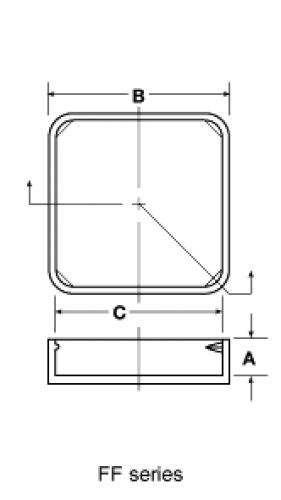 Line Diagram - Caps for Flanged and Flange Mounted Fittings