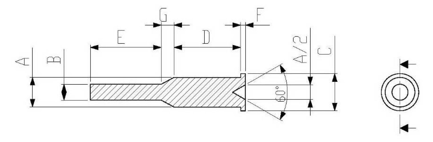 Line Diagram - Silicone Flange Pull Plug