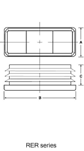 Line Diagram - Plugs for Rectangular Tubing