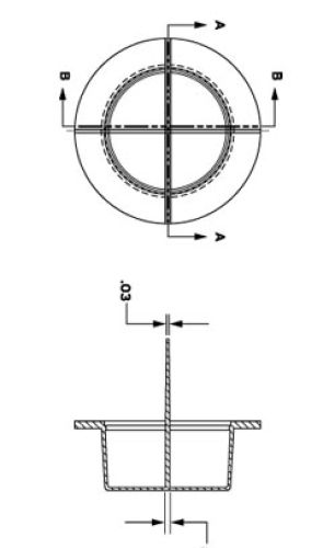 Line Diagram - Center Cross Pull-Tab Plug
